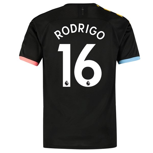 Camiseta Manchester City NO.16 Rodrigo 2ª Kit 2019 2020 Negro